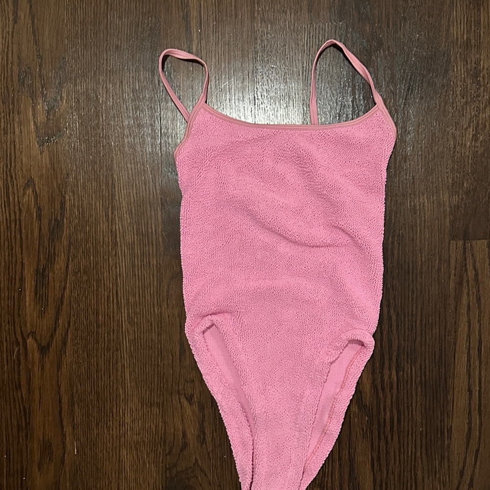 Hunza G Pink One Piece Swimsuit